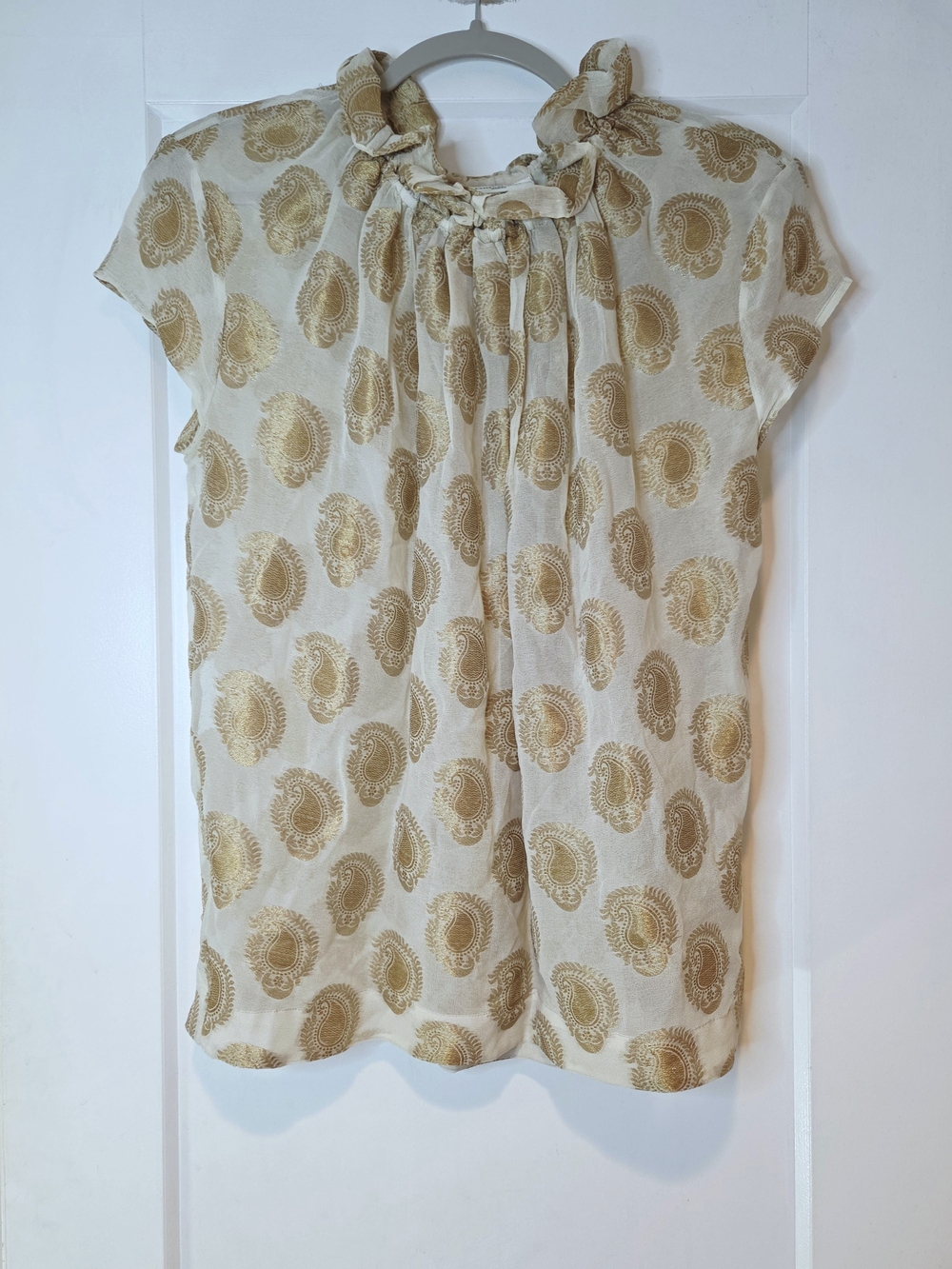 DAY Birger et Mikkelsen Metallic Paisley Sheer Boho Blouse